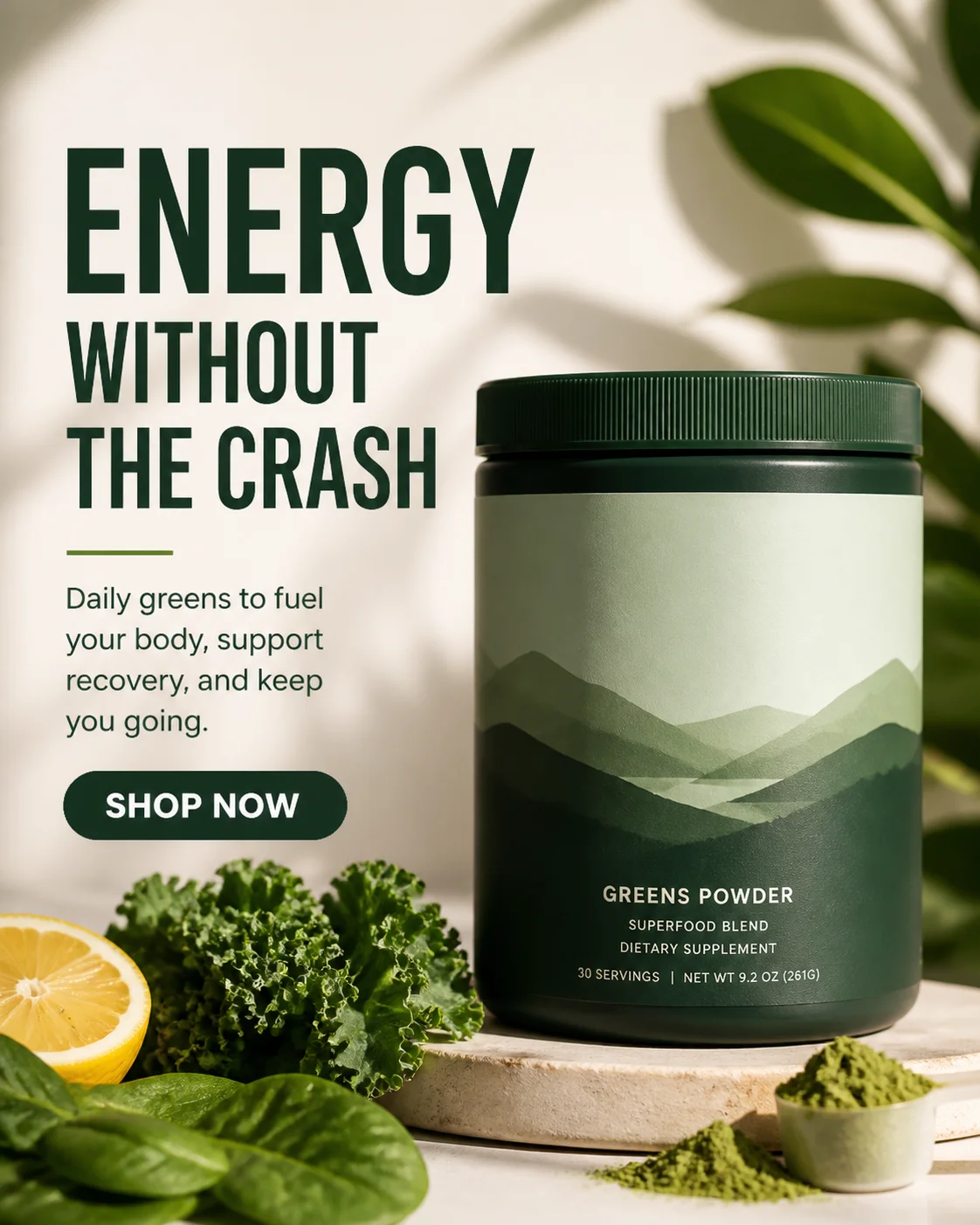 Generated supplement ad creative from the ad library