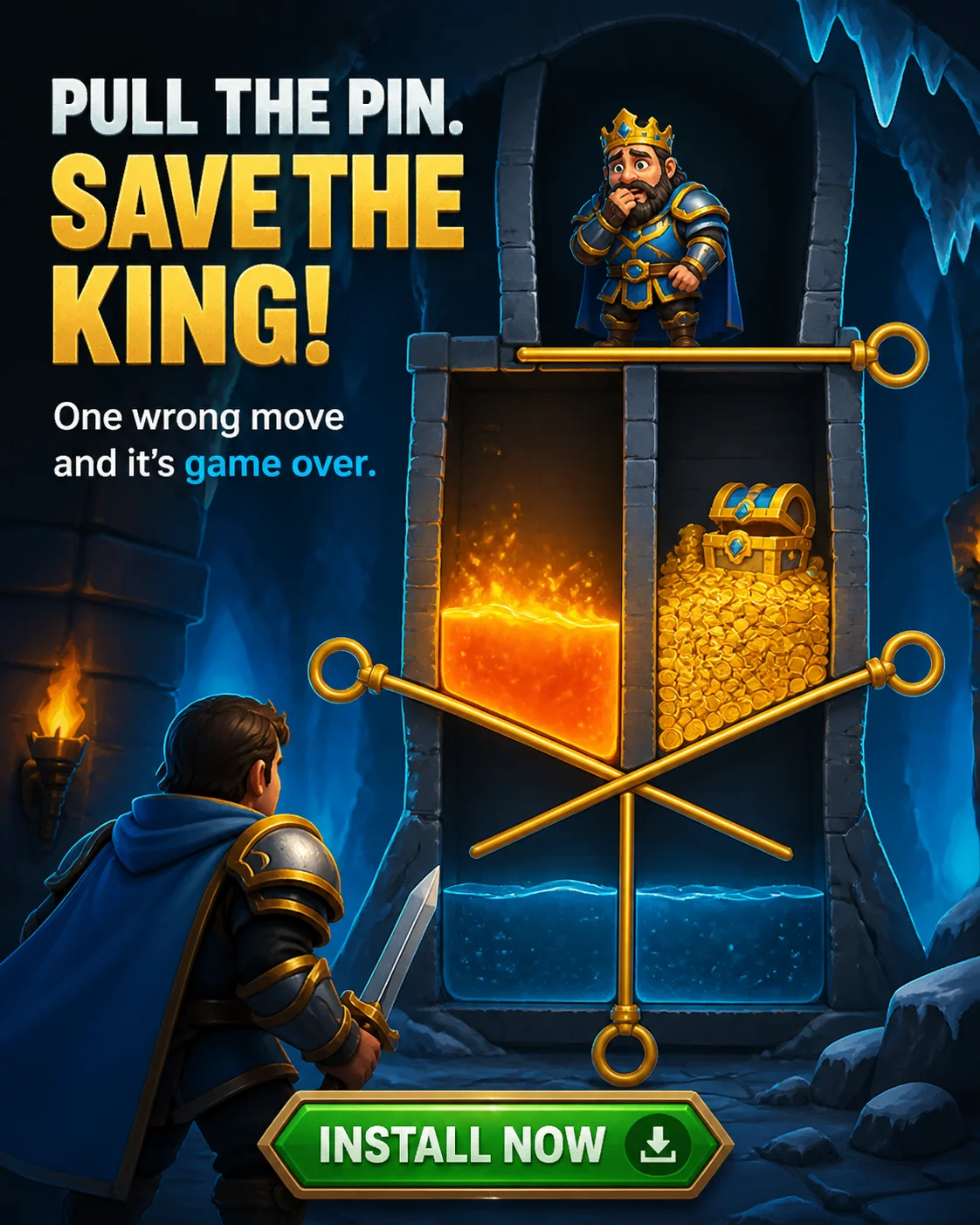 Generated mobile game ad creative from the ad library